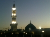Mosquée du Prophète la nuit Minaret et Coupole
